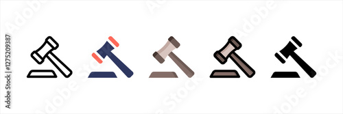 Auction Multistyle Icon Set