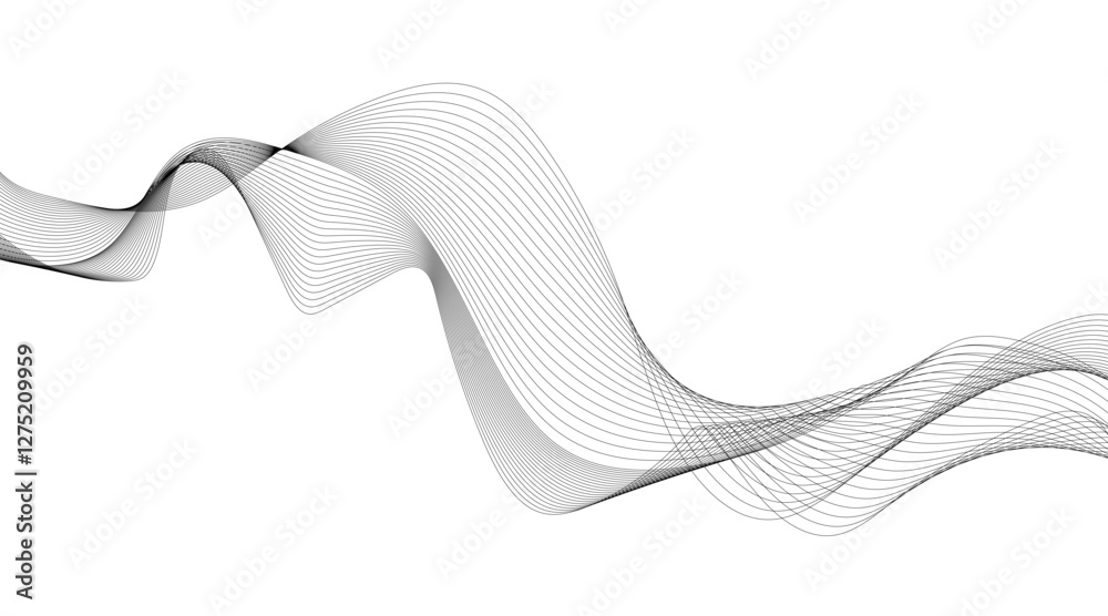 Abstract Black Wave on Background. Vector Illustration Abstract Black Wave on Background. Vector Illustration