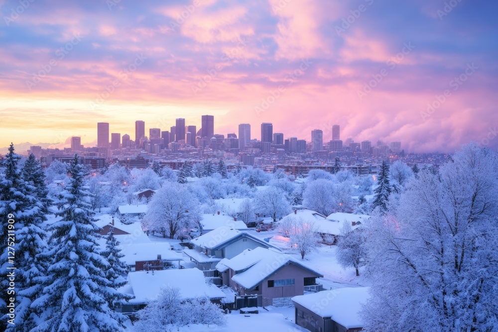 Obraz premium Cityscape with Snow