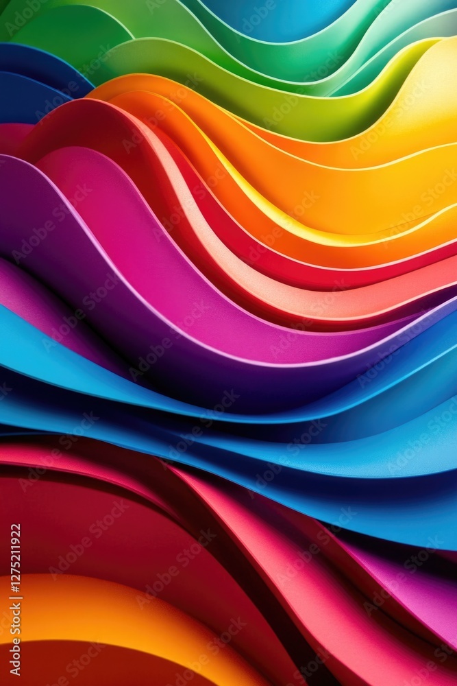 Fototapeta premium Stacked colored papers