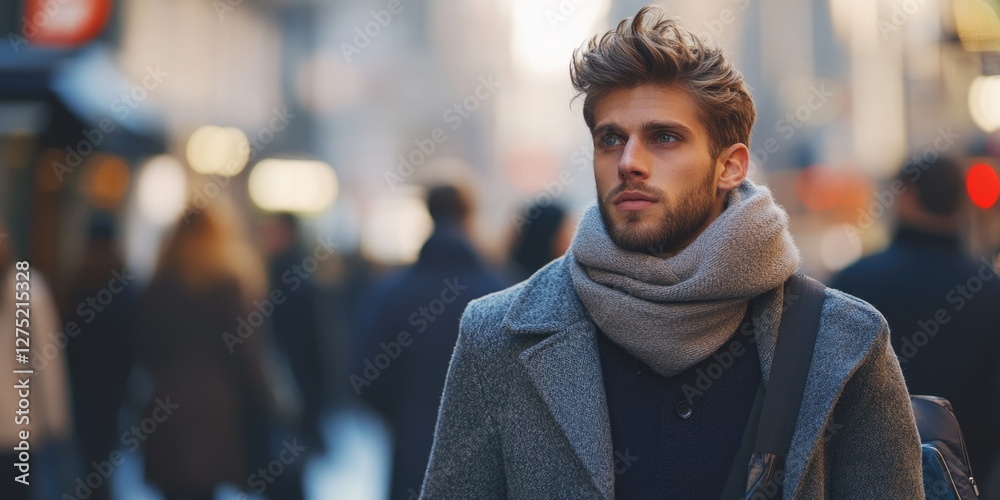 Fototapeta premium Man with scarf