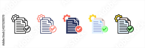 Completed Form Multistyle Icon Set