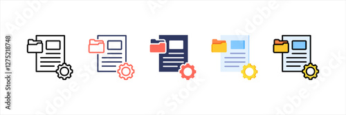 Project Documentation Multistyle Icon Set