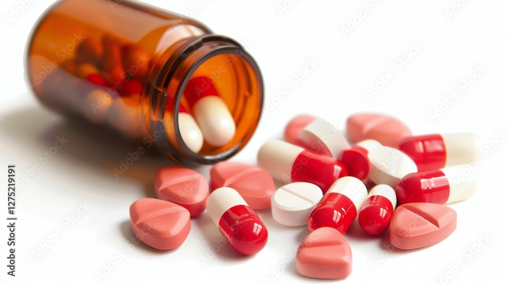 High-quality image of prescription heart medication isolated on white. Perfect for healthcare, pharmacy, and medical content. Ideal for ads, blogs, and educational use High-quality image of prescription heart medication isolated on white. Perfect for healthcare, pharmacy, and medical content. Ideal for ads, blogs, and educational use
