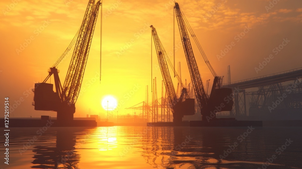 Obraz premium Cranes on Water
