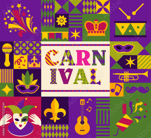 Wallpaper Mural Mardi Gras Bold Festive Typography Art Torontodigital.ca