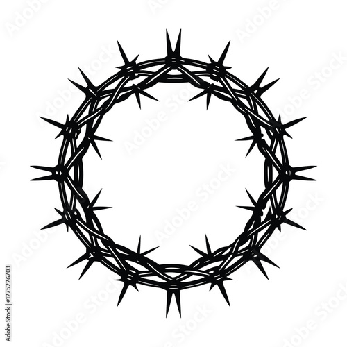 crown of thorns Jesus Christ head icon 