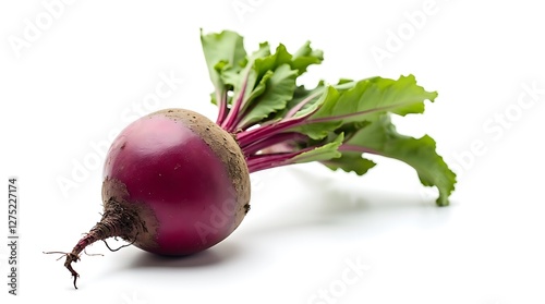 fresh beetroot isolated on white background 