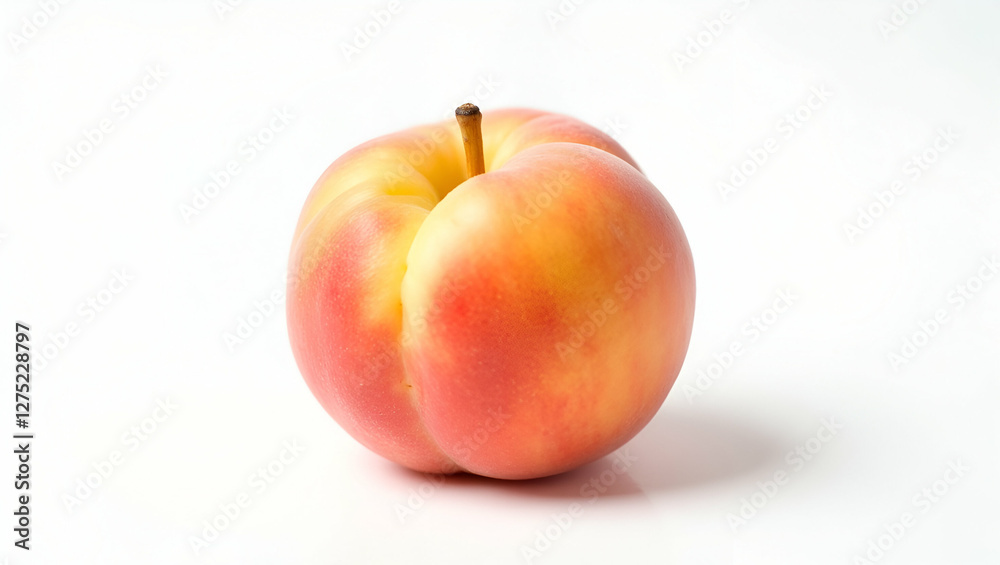 Title: A Singular Vibrant Ripe Peach with Slightly Warm Skin
Title: A Singular Vibrant Ripe Peach with Slightly Warm Skin