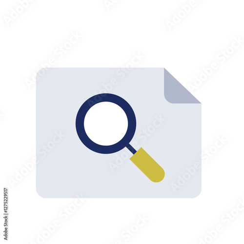 Document Search Flat Icon