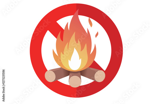 fires 火気厳禁　火災　警告　アイコン　シンプル　イラスト