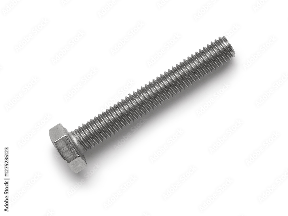 Tap bolt isolated on white background, closeup Tap bolt isolated on white background, closeup