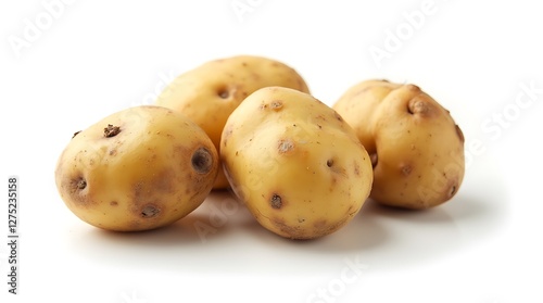 potatoes isolated on white background