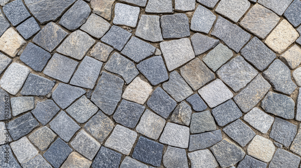 A high-resolution seamless gray cobblestone wall or road texture, designed with grungy stone patterns and natural variations. A high-resolution seamless gray cobblestone wall or road texture, designed with grungy stone patterns and natural variations.