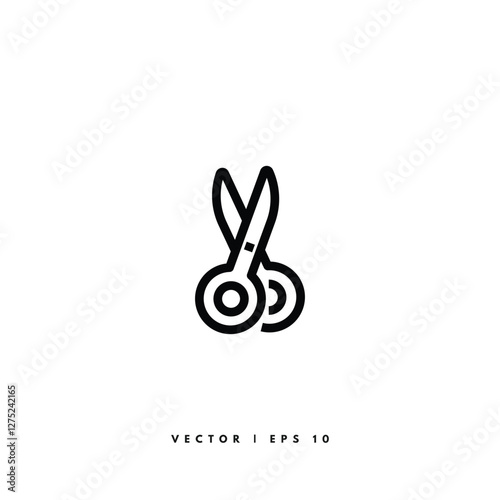 Scissors Icon. Editable Stroke