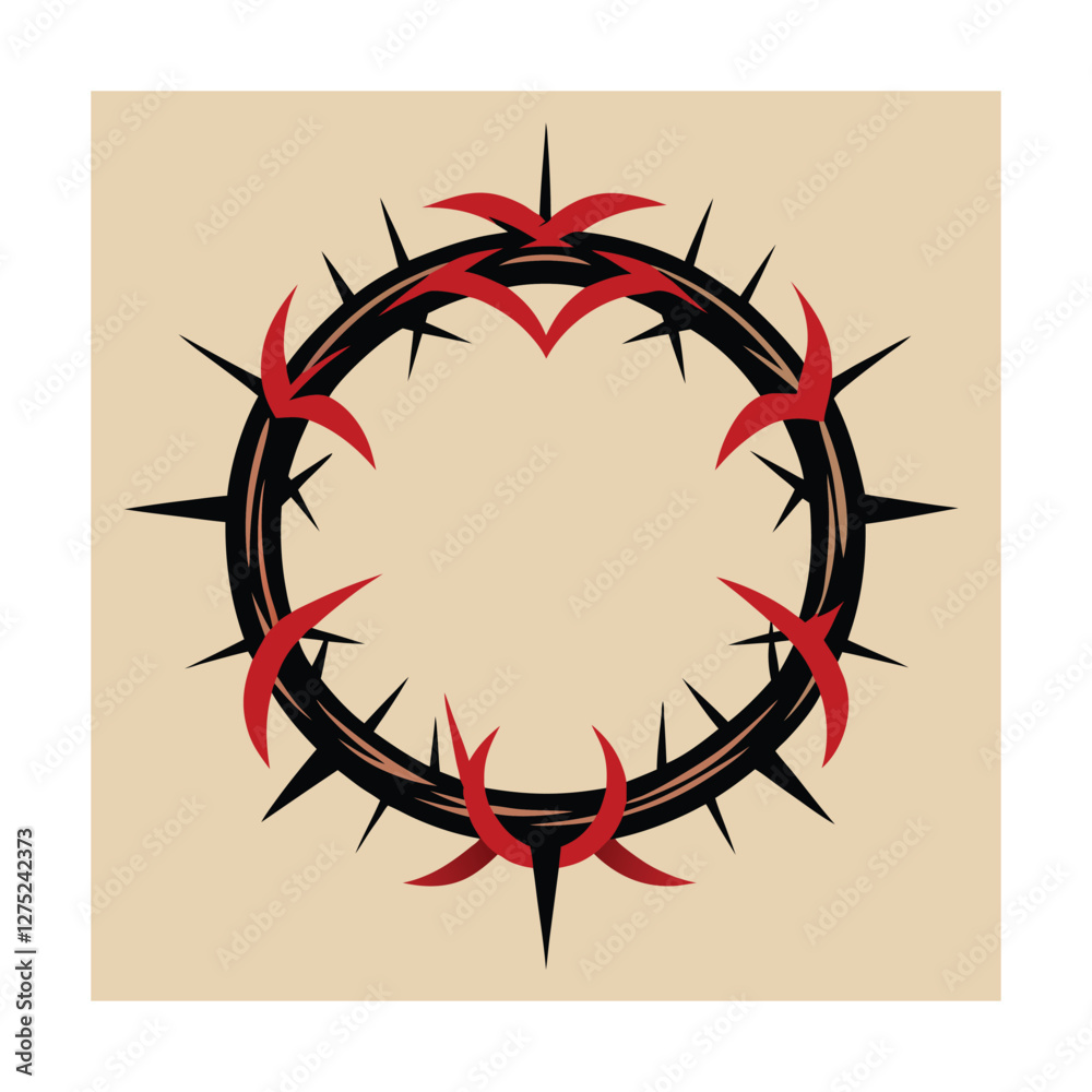 Obraz premium Jesus Christ crown of thorns vector