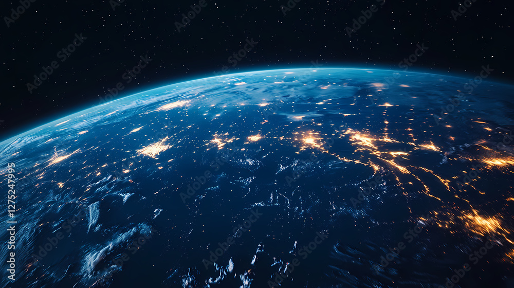 Obraz premium Earth's Night Lights from Space