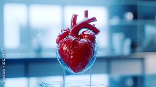 Red Heart Model in a Scientific Lab Setting