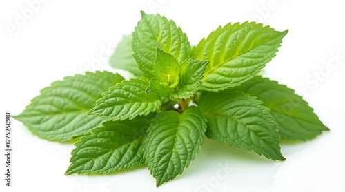 fresh mint isolated on white background