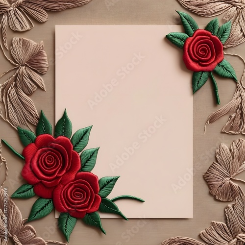 greeting card with rose