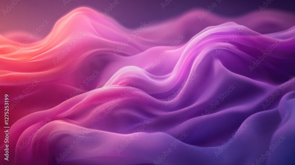 Obraz premium Abstract Pink Purple Orange Waves Background Texture Digital Art
