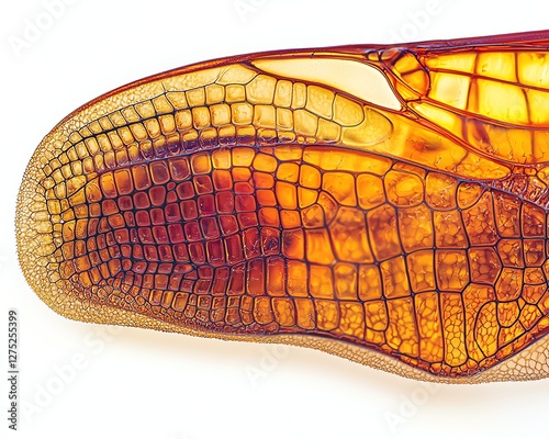 Extreme close-up of a cicada wing's water-repellent surface photo