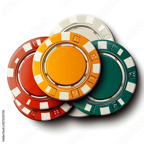 Casino chips, gambling, close-up photo