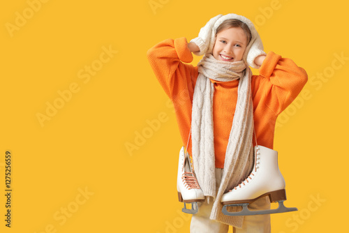 Smiling girl in winter clot...