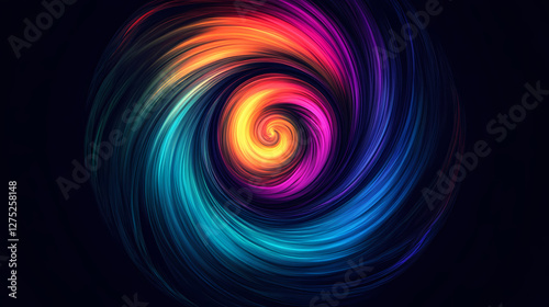 Vibrant Abstract Spiral Art