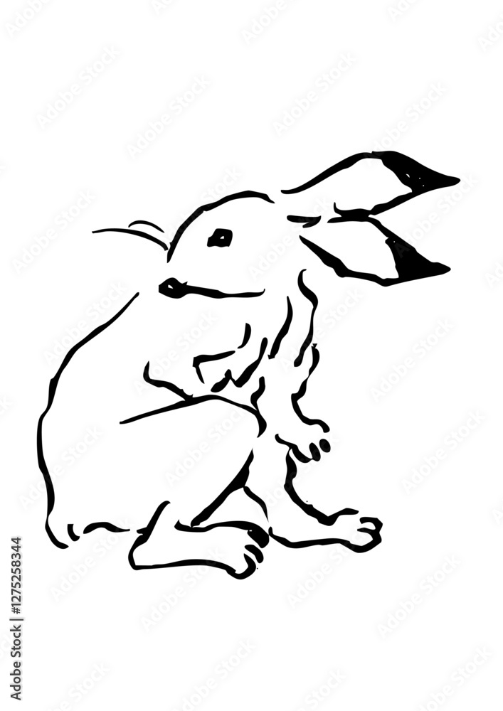 鳥獣戯画のウサギ 鳥獣戯画のウサギ