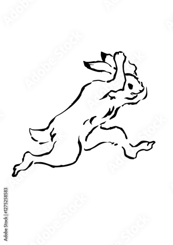 鳥獣戯画のウサギ