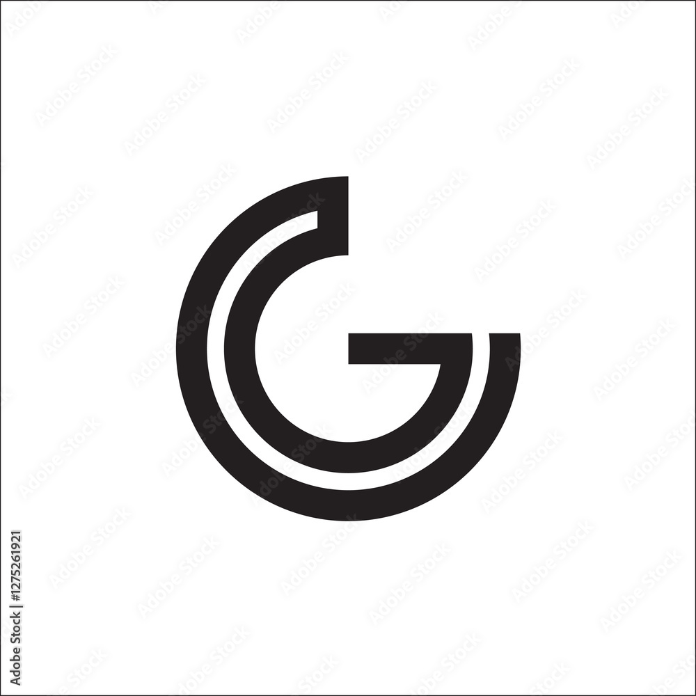 Initial Letter G mono line Logo vector Design Initial Letter G mono line Logo vector Design