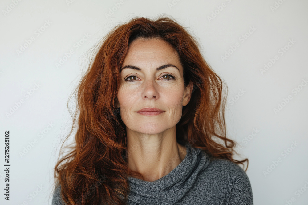 40-50 age pretty woman in with white background. 40-50 age pretty woman in with white background.