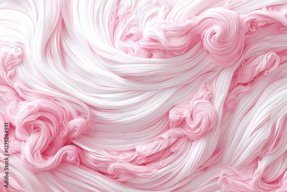 Fototapeta premium Swirling Pink and White Abstract Background with Fluid Texture