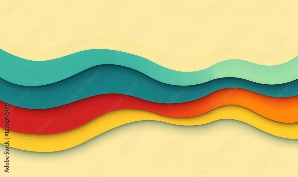 Colorful waves lay on light surface. Graphic design background. Banner, website, or presentation use Colorful waves lay on light surface. Graphic design background. Banner, website, or presentation use
