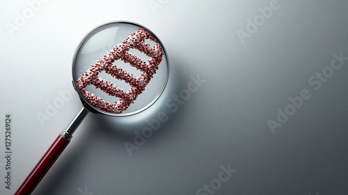 Investigate genetic patterns with ai-powered magnifying glass laboratory scientific content futuristic close-up exploration