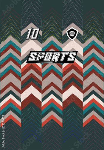 Modern Sports Jersey Abstract Design Soccer Basketball Football Sports Athletic Wear Trendy Colors Minimalist Style Geometric Pattern