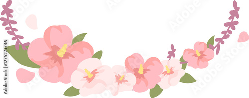 대한민국 상징 꽃 무궁화 화관 일러스트