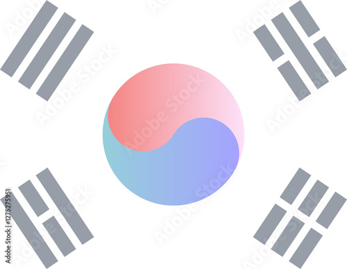 삼일절 대한민국 국기 태극기 일러스트