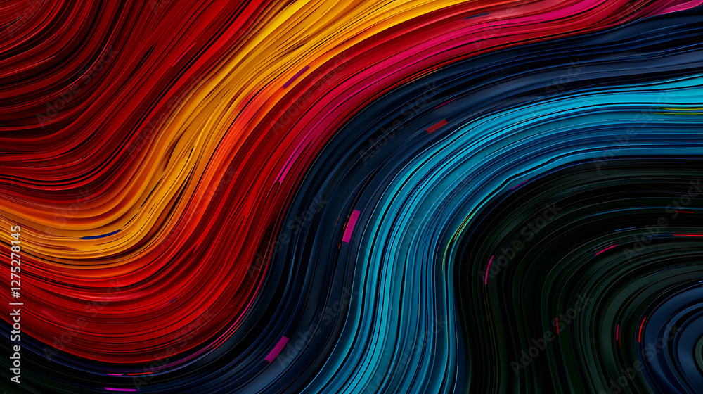 Abstract Swirling Color Wave Design Abstract Swirling Color Wave Design
