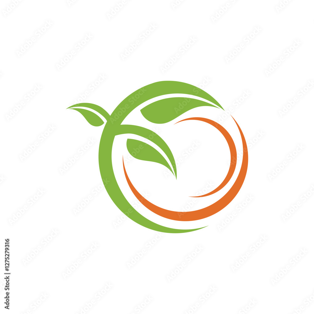 Green leaf ecology nature element vector icon Green leaf ecology nature element vector icon