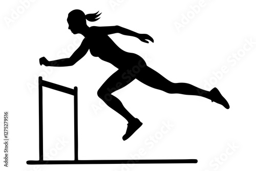 silhouette of a girl jumping