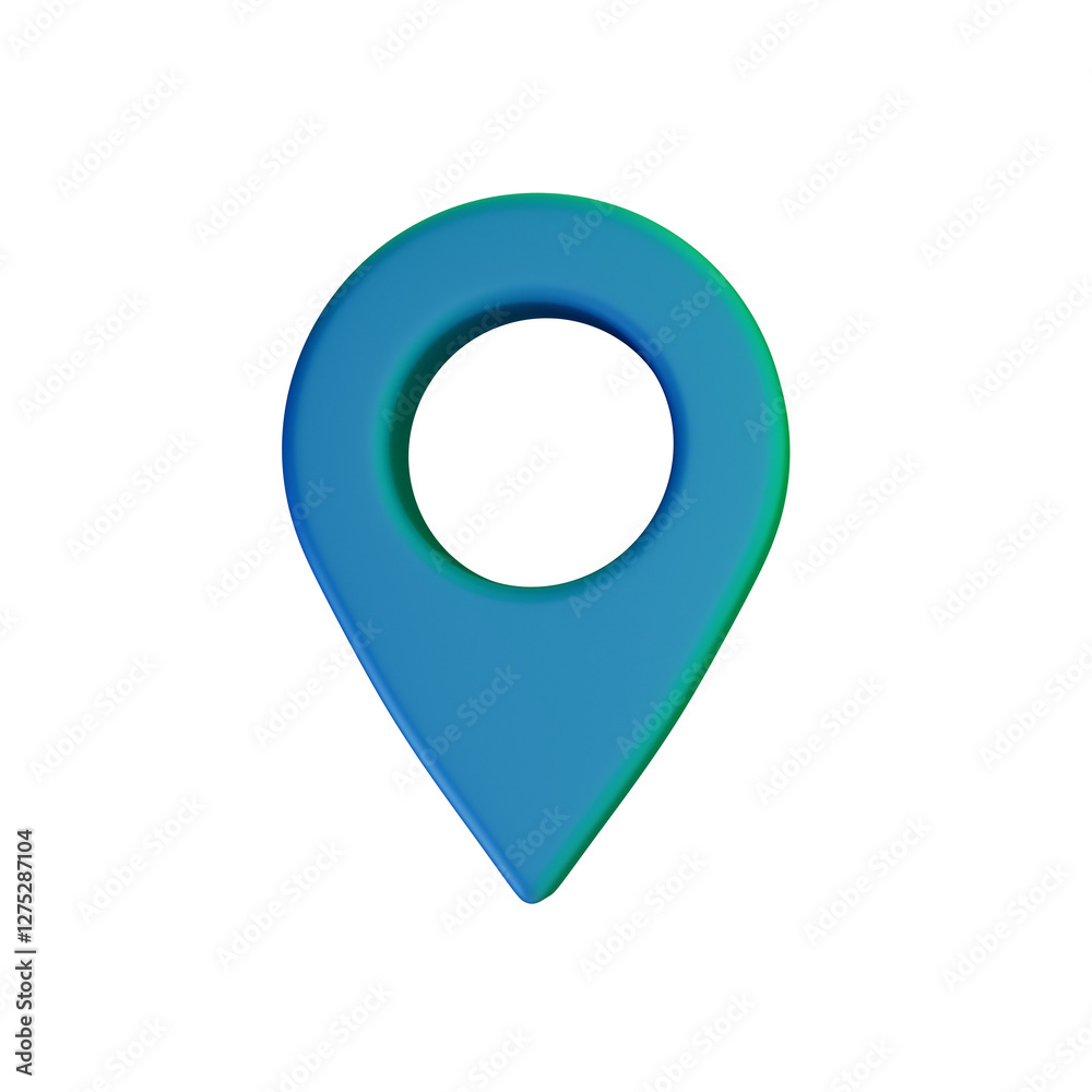 Map pointer icon 3D Render isolated in transparent background Map pointer icon 3D Render isolated in transparent background