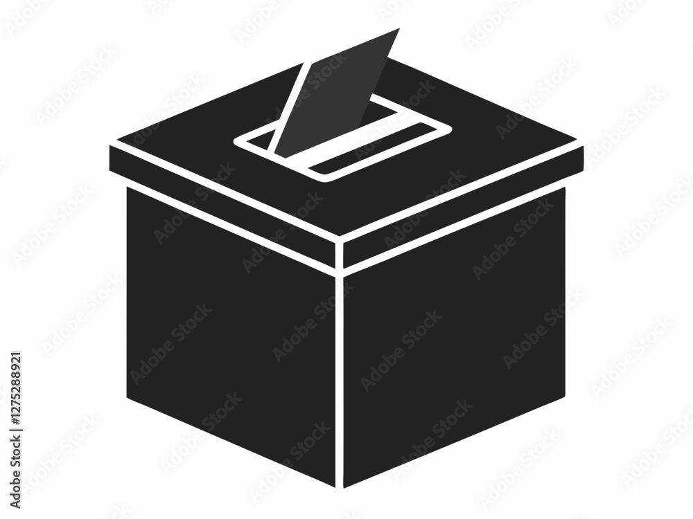 hand voting ballot box black icon isolated on white background. silhouette of ballot box with vote form vector illustration design
hand voting ballot box black icon isolated on white background. silhouette of ballot box with vote form vector illustration design