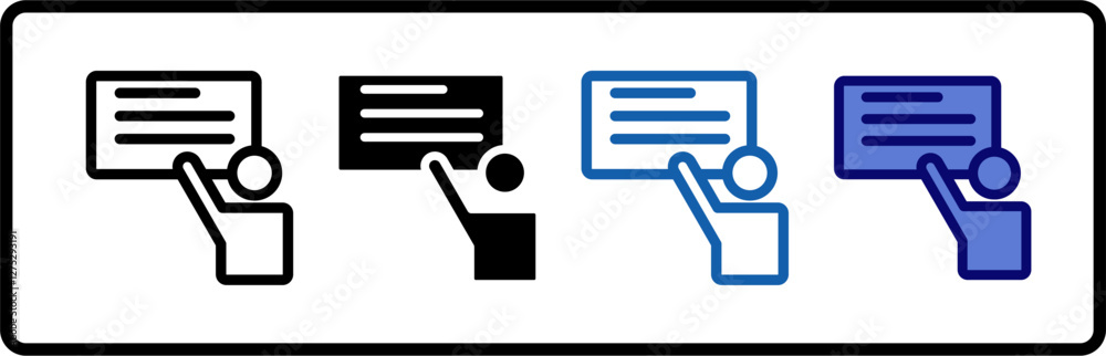 speaking icon sheet multistyle collection. speaking icon sheet multistyle collection.
