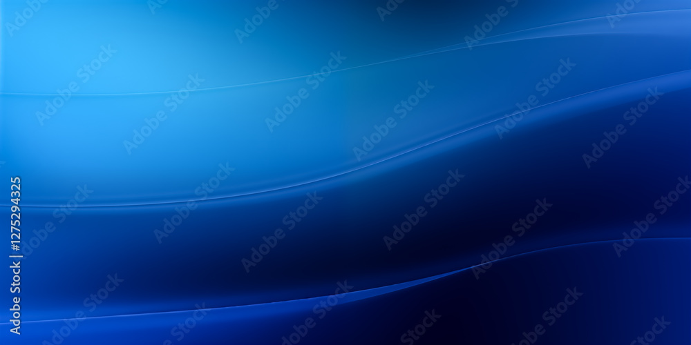 Fototapeta premium Abstract blue wavy background design with smooth gradients and flowing curves, serene energy.