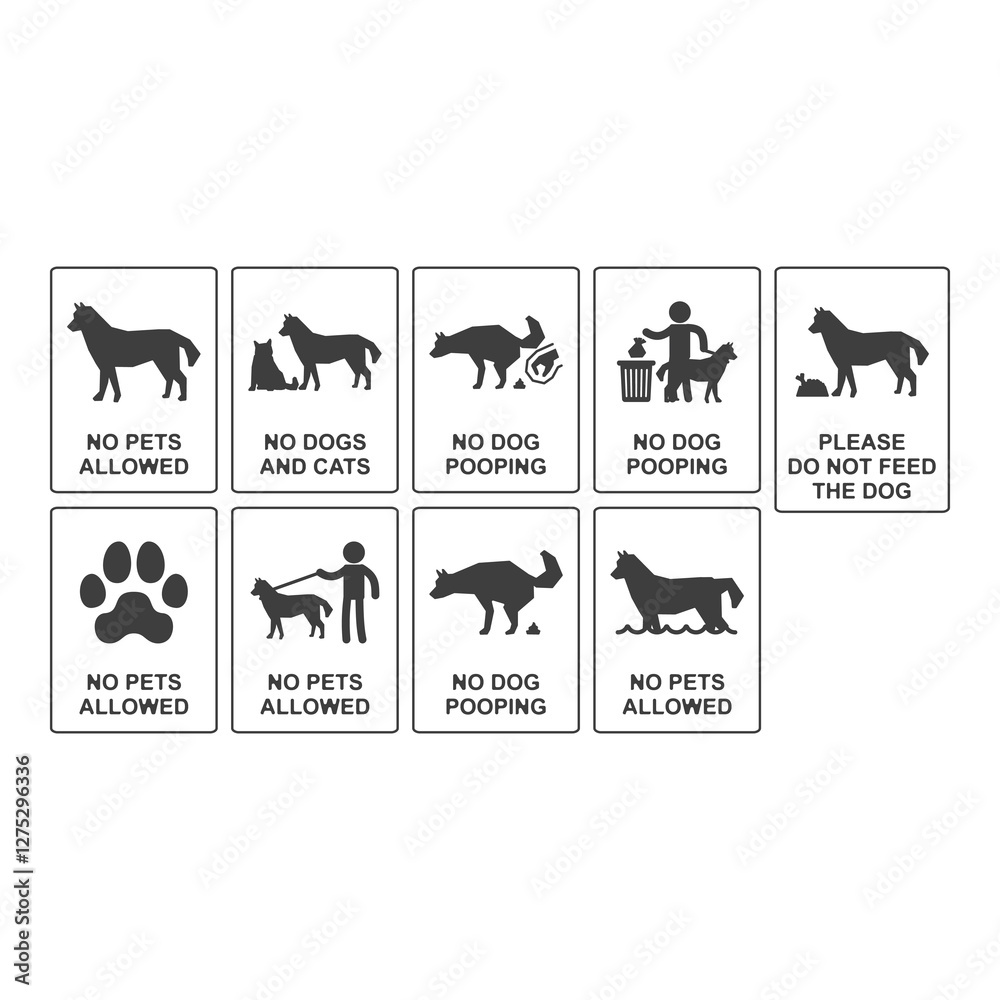 Obraz premium no pets allowed, flat logo