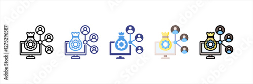 Profit Sharing Multistyle Icon Set