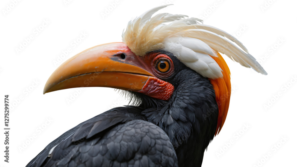 Obraz premium Hornbill on white background