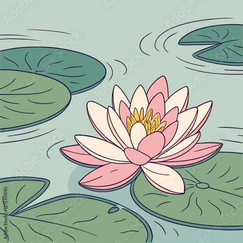 pink water lily
